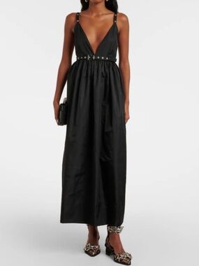 NWT GANNI BELTED DUCHESSE DRESS